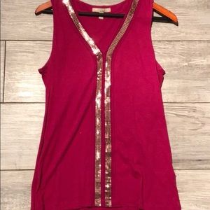 3/$15 Banana Republic Shimmer Sequin Fuchsia Pink